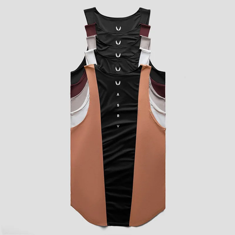 Men's Summer Quick Dry Tank Top Sleeveless T-shirt Gym Fitness Bodybuilding Workout Sports Vest Muscle Athletic Casual Tops Male
