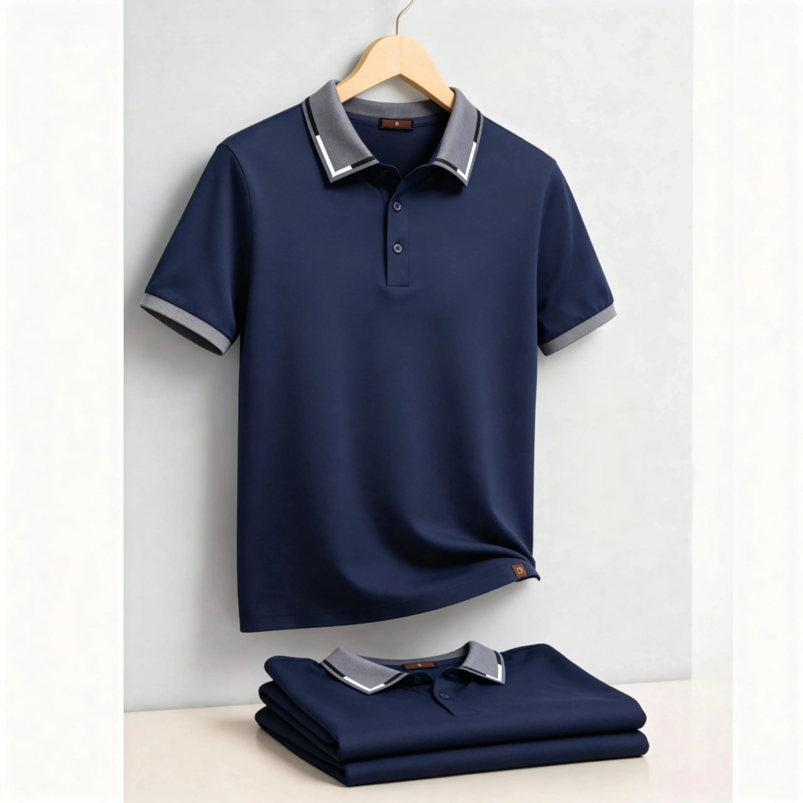 AIOPESON Men's Slim Fit Short Sleeve Polo Shirt Solid Color Lightweight Breathable Fashion Summer Polo Shirts for Men