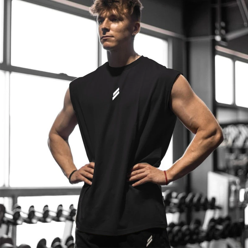 NEW Summer Fitness Sports Tank Top Men Breathable Loose Mesh Training Sleeveless T-shirt Quick Drying vest male Fitness Clothing - Image 4