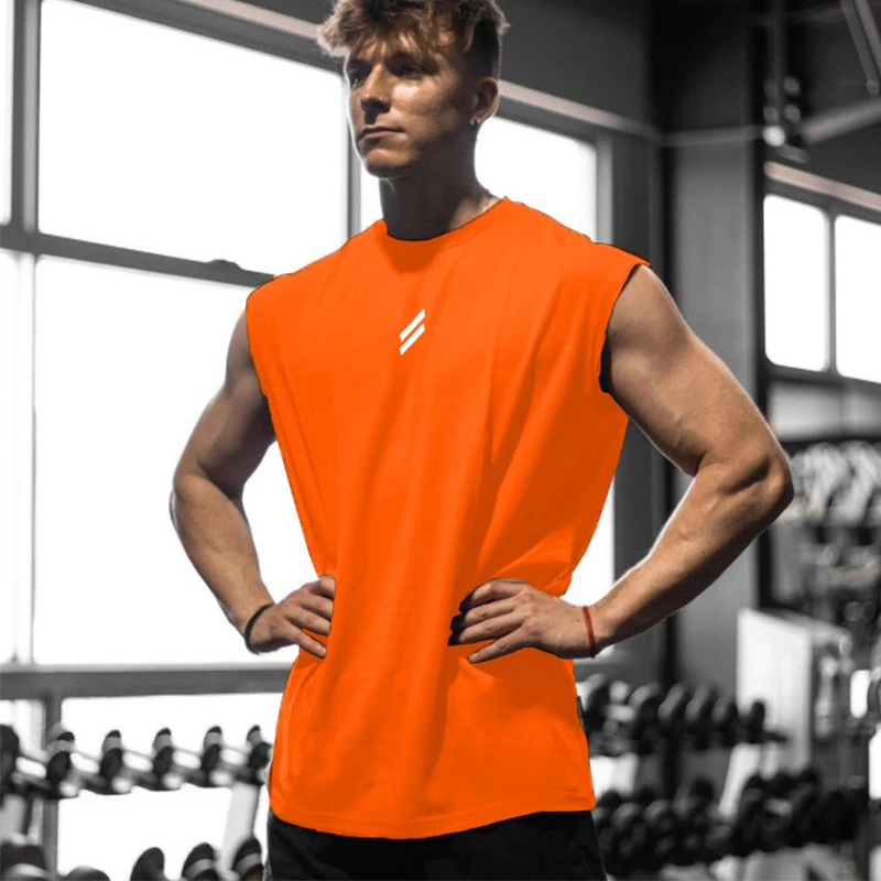 NEW Summer Fitness Sports Tank Top Men Breathable Loose Mesh Training Sleeveless T-shirt Quick Drying vest male Fitness Clothing - Image 3