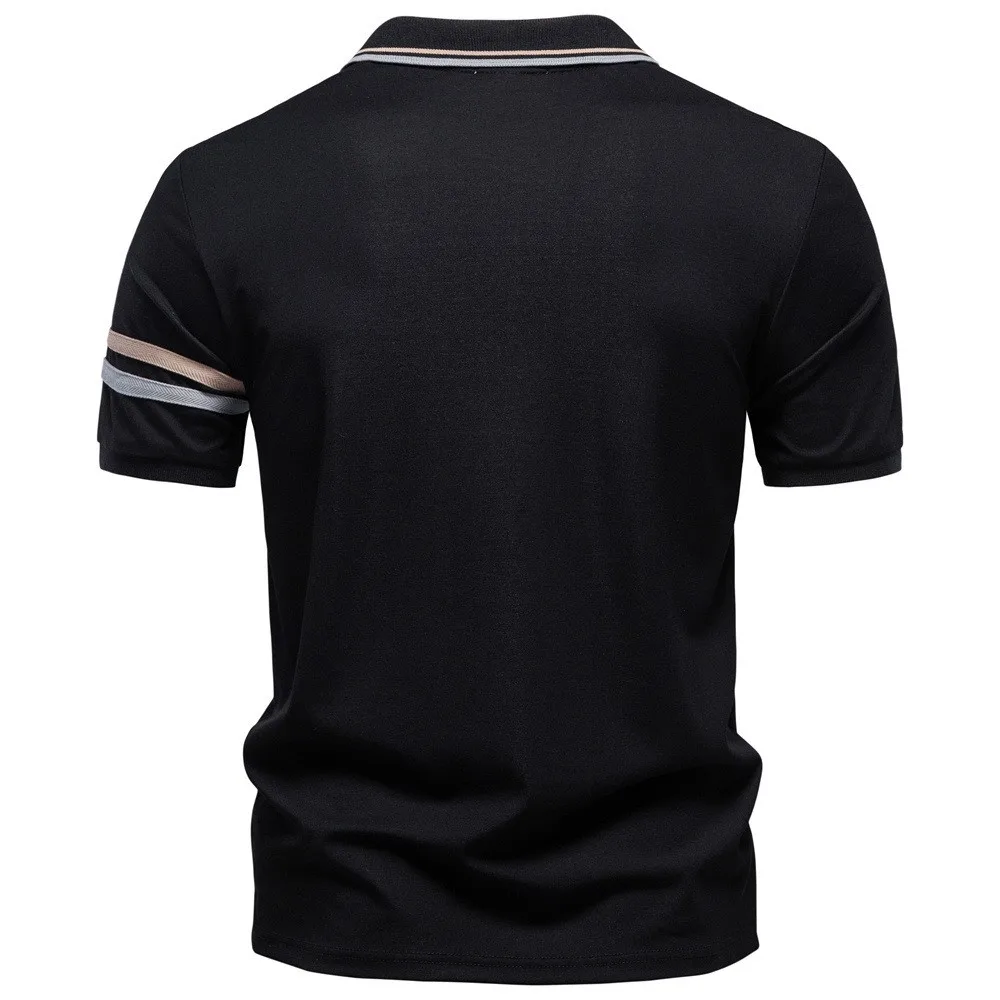 Men's Summer New Lapel Zip Embroidered Polo Shirt Business Casual Soft Breathable Lightweight Stylish Casual Short Sleeve Tops - Image 5