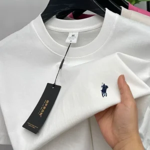 100% pure cotton short sleeve round neck men's T-shirt hot selling luxury brand summer exquisite pony embroidery breathable top